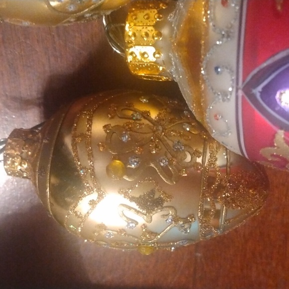 Vintage Bejeweled Fancy Egg shape Christmas Ornaments (6) - Picture 7 of 7